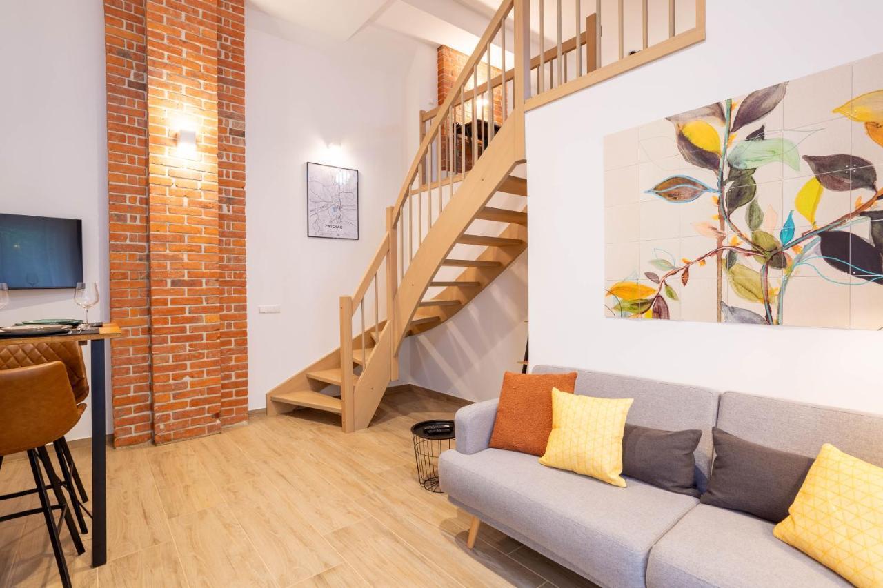 Soulscape Apartments Loft Zwickau Citycenter Mit Tg-Stellplatz, Magenta-Tv Und Klima Dış mekan fotoğraf